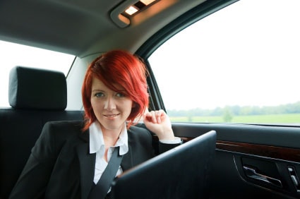 Business lady travelling with Indy Cabs of Sittingbourne